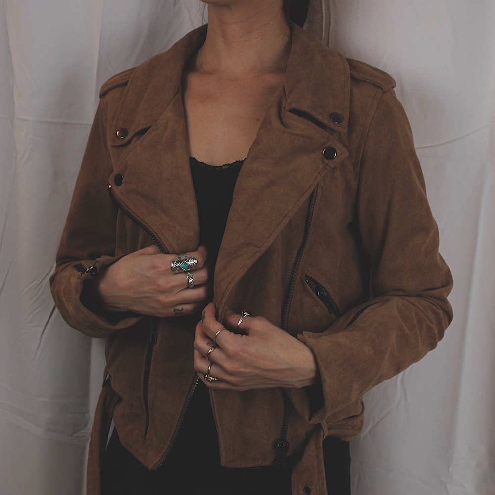 Brown suede jacket